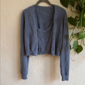 NWOT Cozy Blue Women's Knit Sweater Set - S